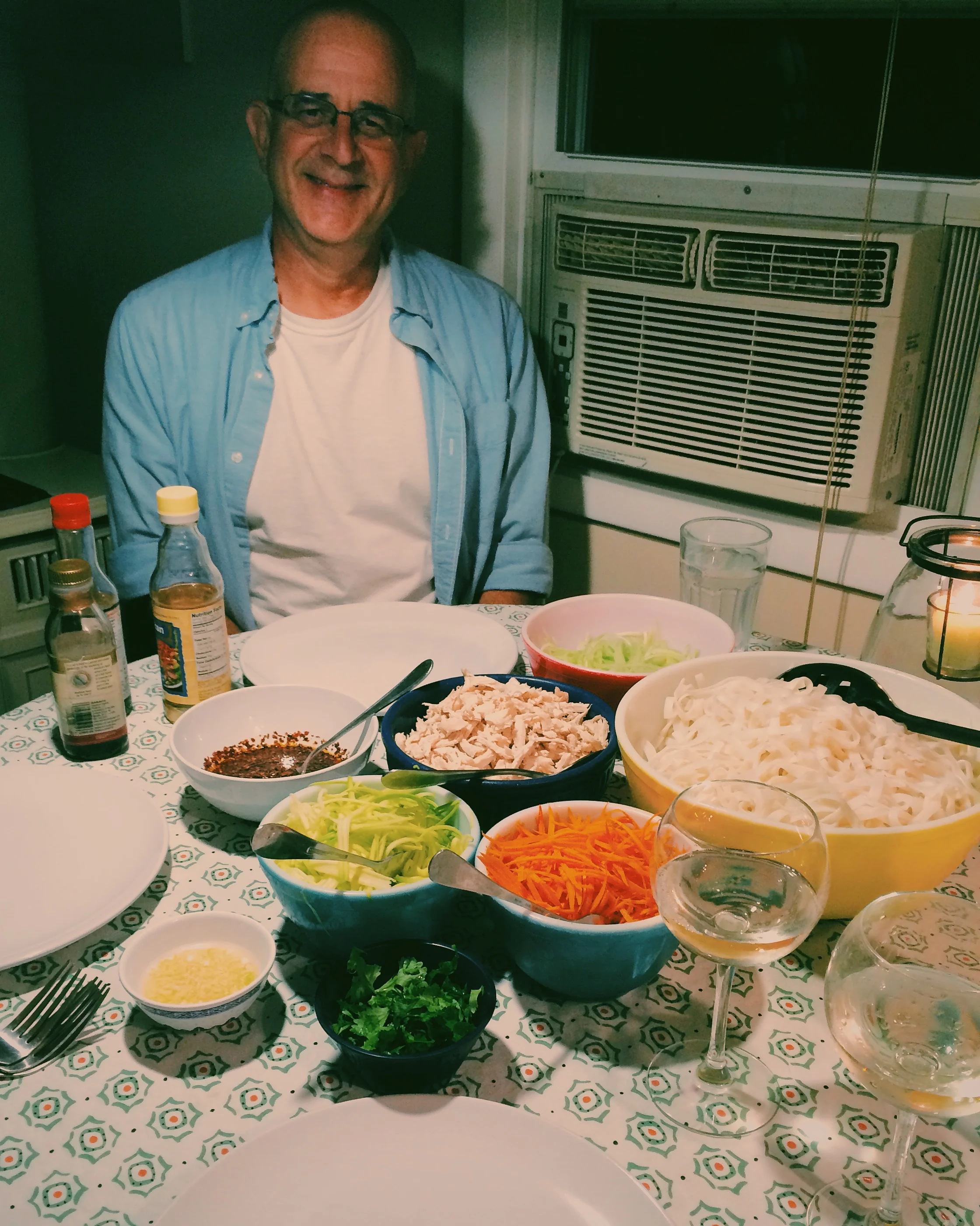 Cold noodles and good company!