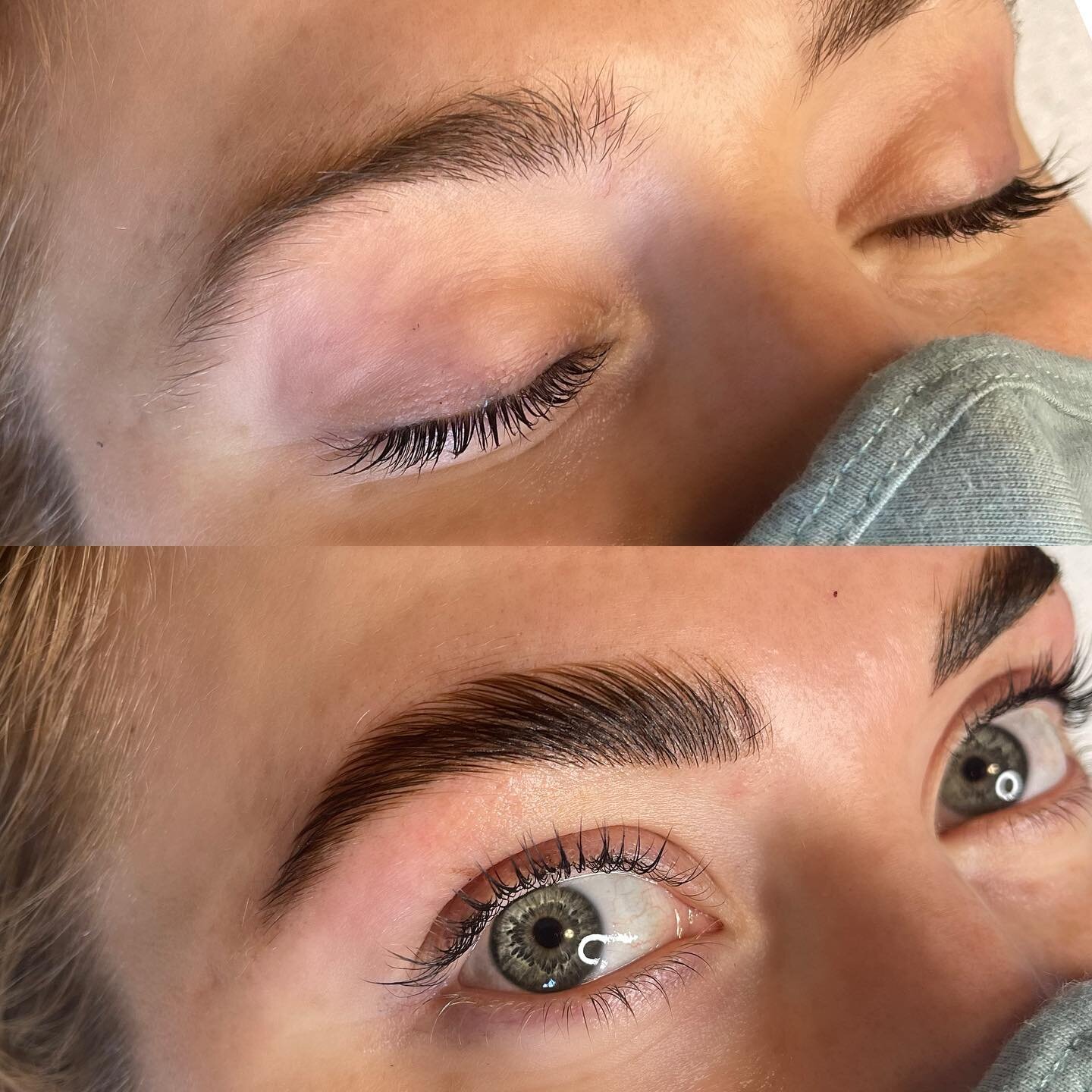 BROW ENVY 😍🔥 Brow Lamination is the way to achieve natural &amp;  fluffy brows. Low maintenance and lasts 6-8 weeks. 
Follow the Link in my BIO to book! 
.
.
.
.
.
 #fluffybrows #kitchenermicroblading #waterloomicroblading #microbladingwaterloo #mi