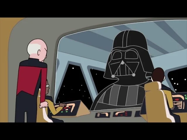 Watch Capt. Picard and Darth Vader argue about who's geekier