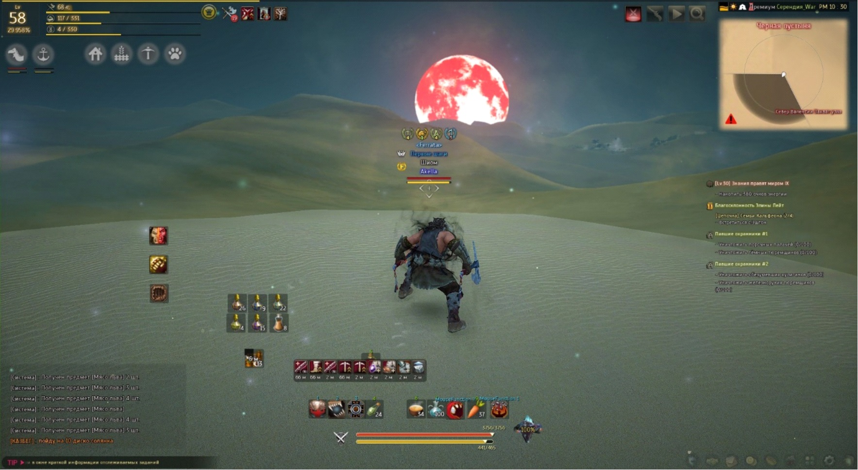 Akilla's Game Character