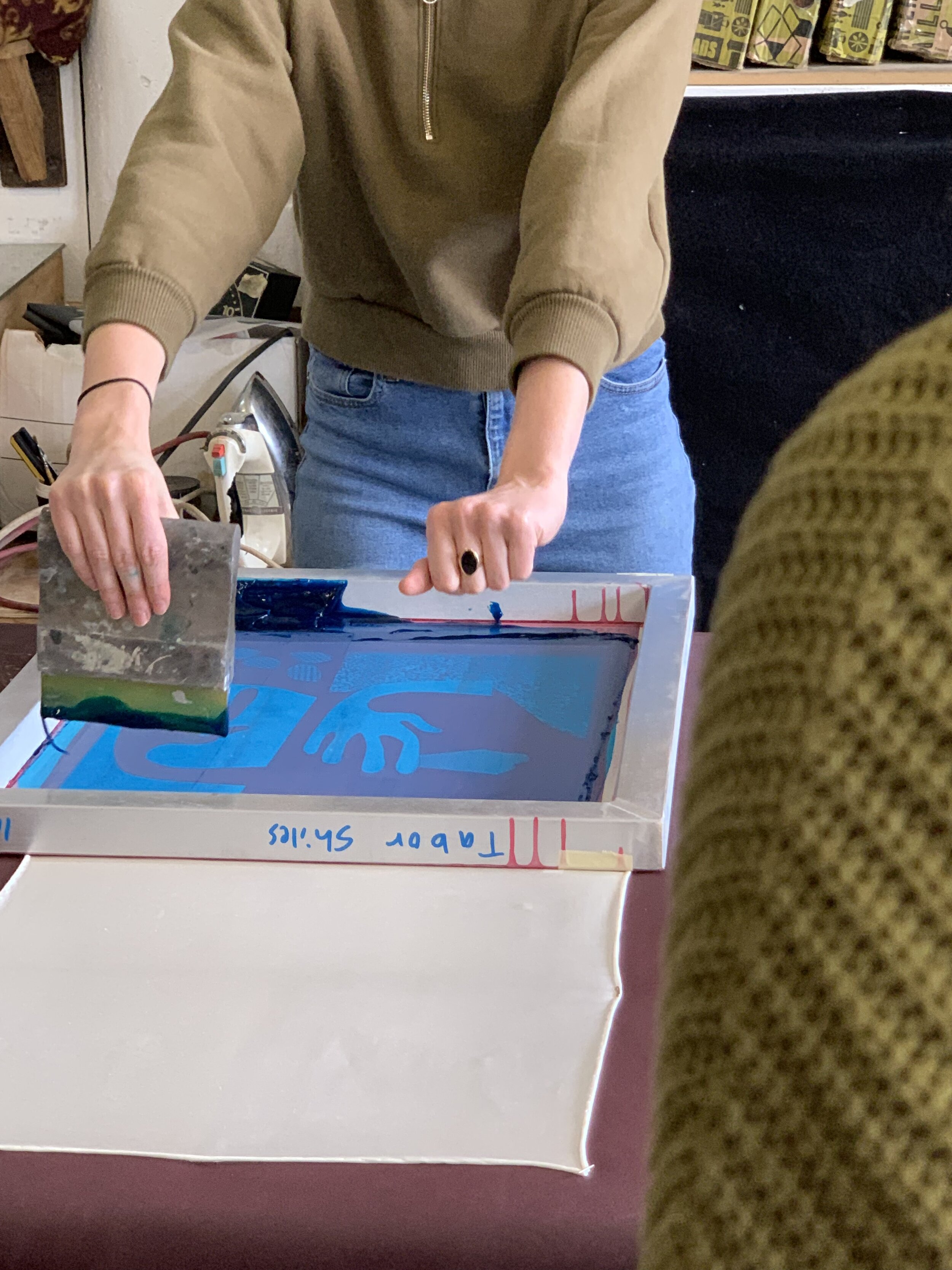 First Time Screen Printing on Fabric (Five Weeks)