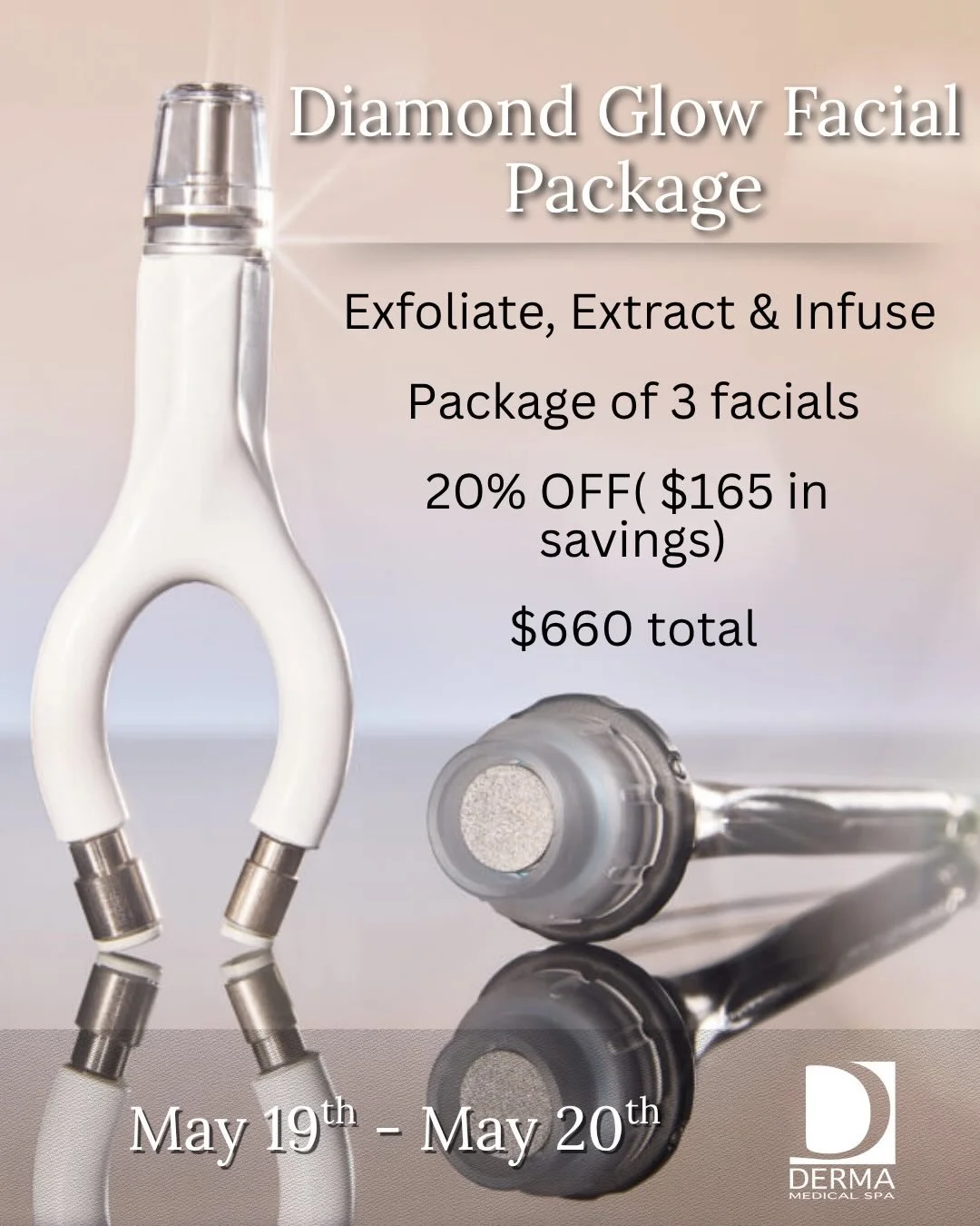 ✨Your path to radiant skin starts today✨ 
Welcome to the launch of our Diamond Glow Event. To celebrate the occasion, we are delighted to offer an exclusive package of three Diamond Glow facials for $660 (a savings of $165)
This transformative treatm