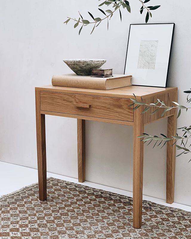 Olive nightstand in oak // made in LA