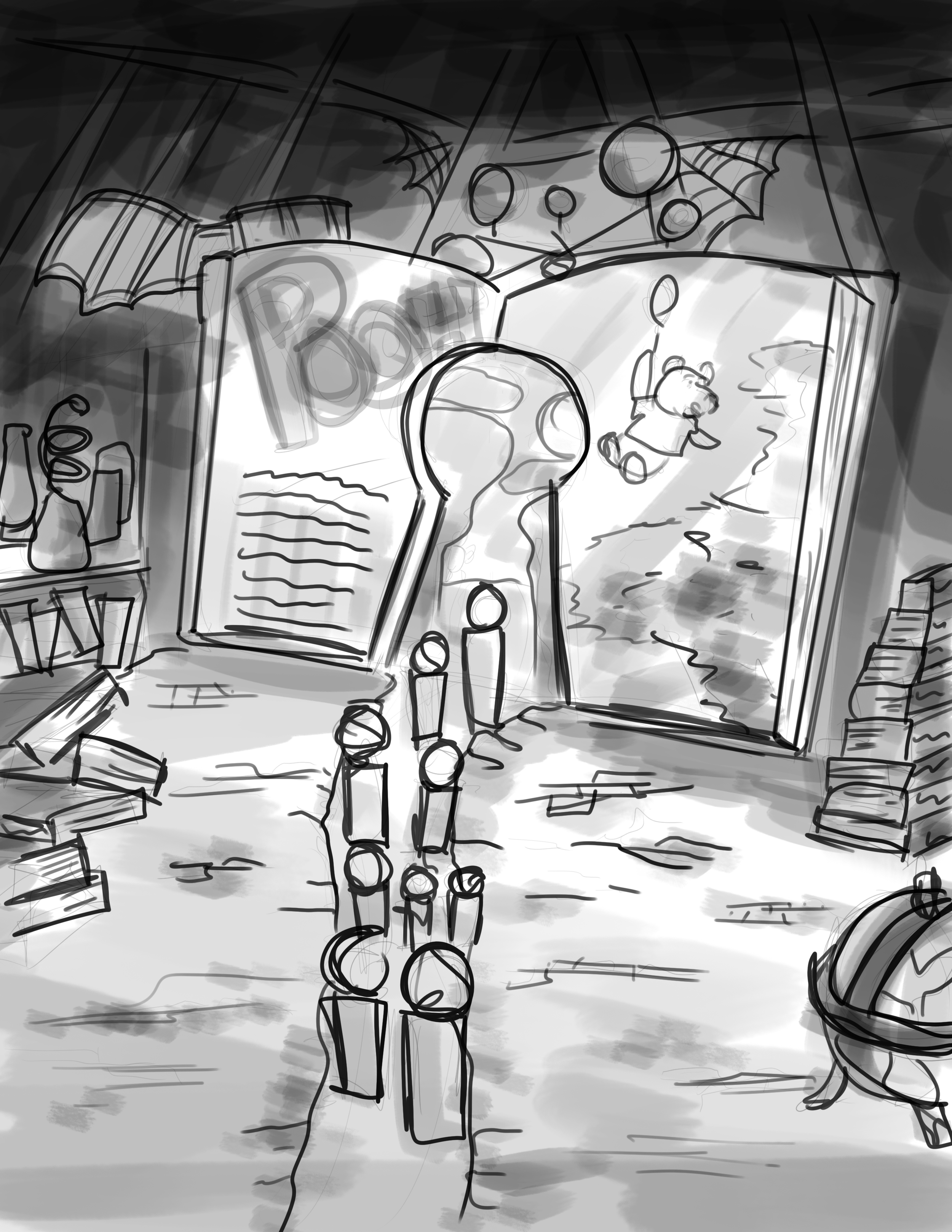 Kingdom Hearts - Pooh's Hunny Hunt Entrance Sketch