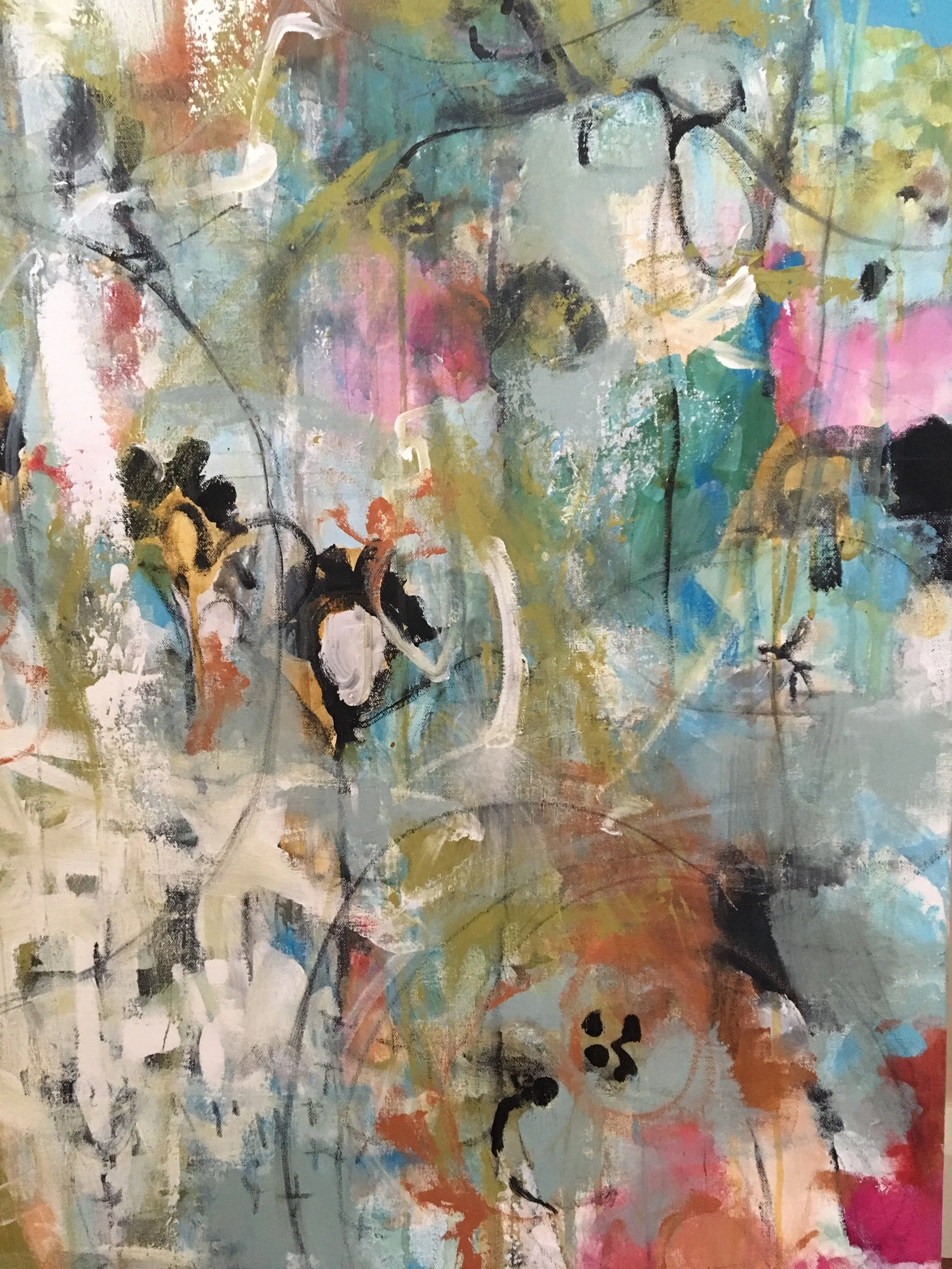  Playhouse  This is a series of two panels. Each is 4 Ft. x 24"  Acrylic on 2 gallery wrapped canvas.  Contact me for more images to this set. 2017 