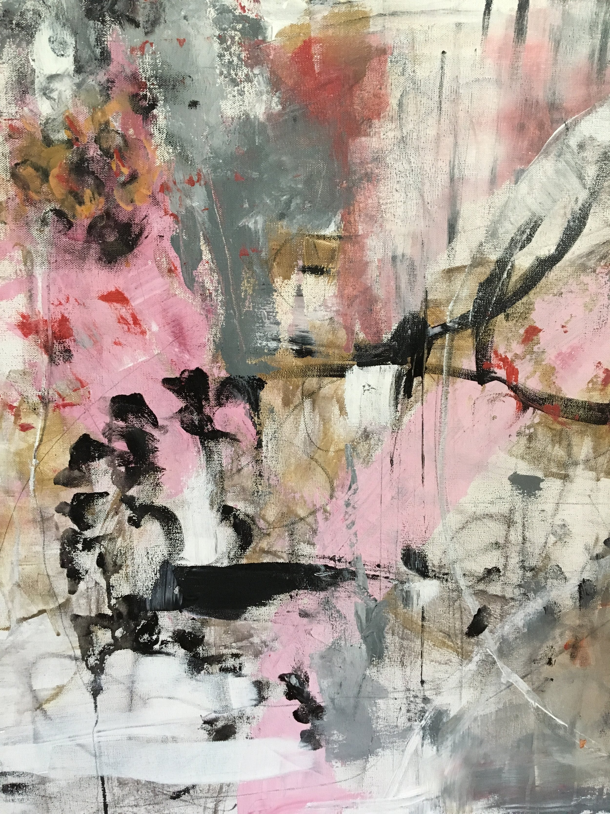  Fancy  40 x 30" Acrylic on gallery wrapped canvas.  2017 