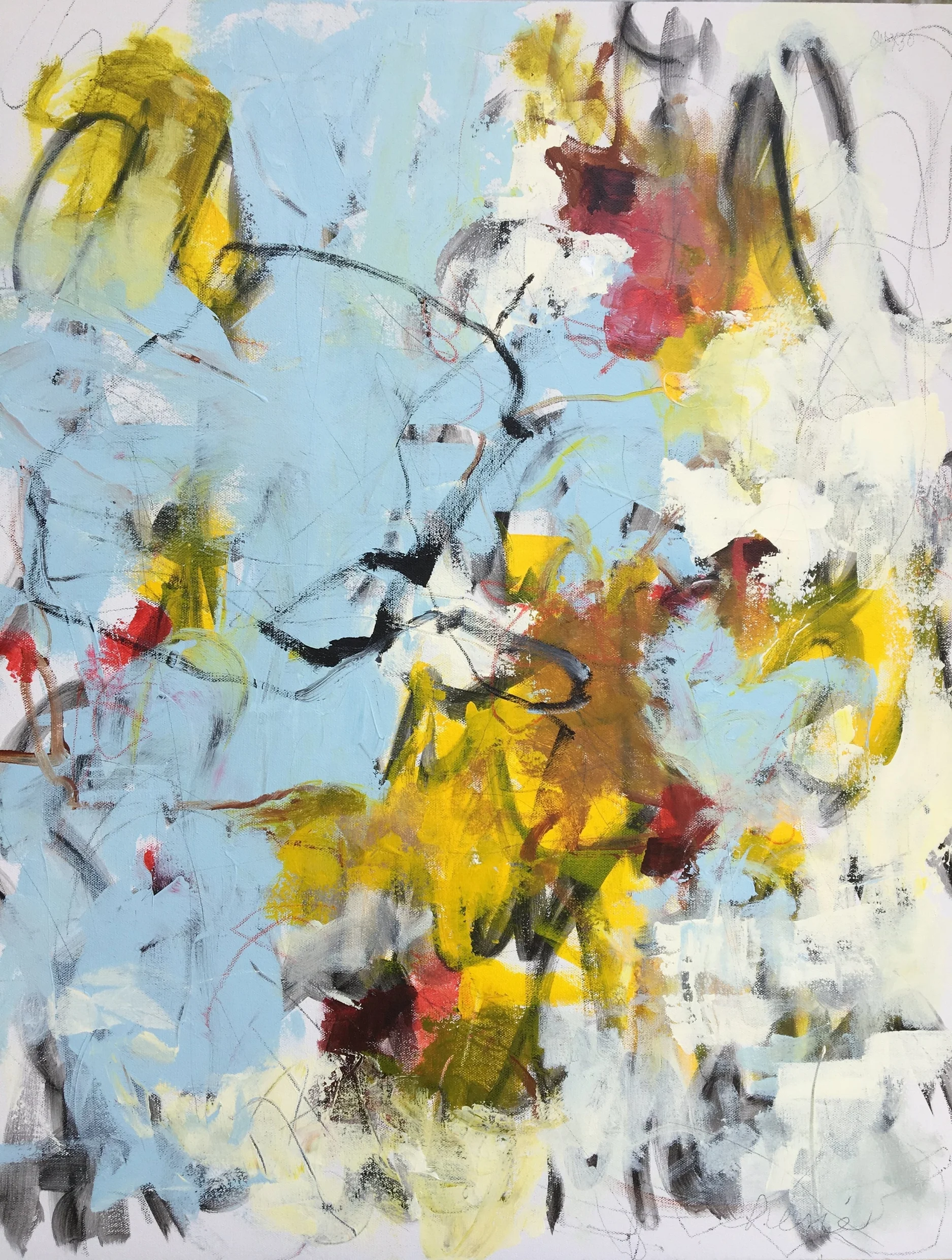  Undone  24 X 30"  Acrylic on gallery wrap canvas.  2018 