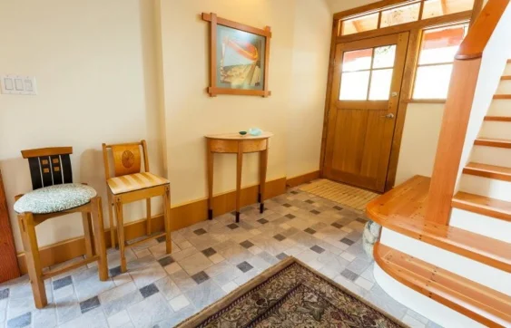 Cam and Karen created the hall chairs, stairs and bannisters.