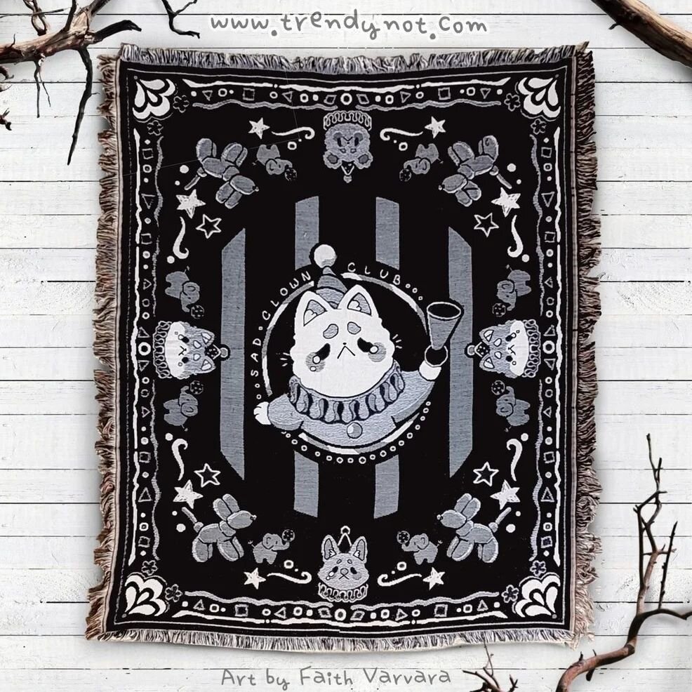 Cozy blanket for going into spooky season!! 
Art: @faithvarvara 
Other account: @bumbleberryhollows 
.
.
.
.
#kawaiiart #blanket #tapestry #Wallart #kawaiiartist #kawaii #gothaesthetic #gothicart #halloweendecor #kawaiihalloween #kawaiiillustration #