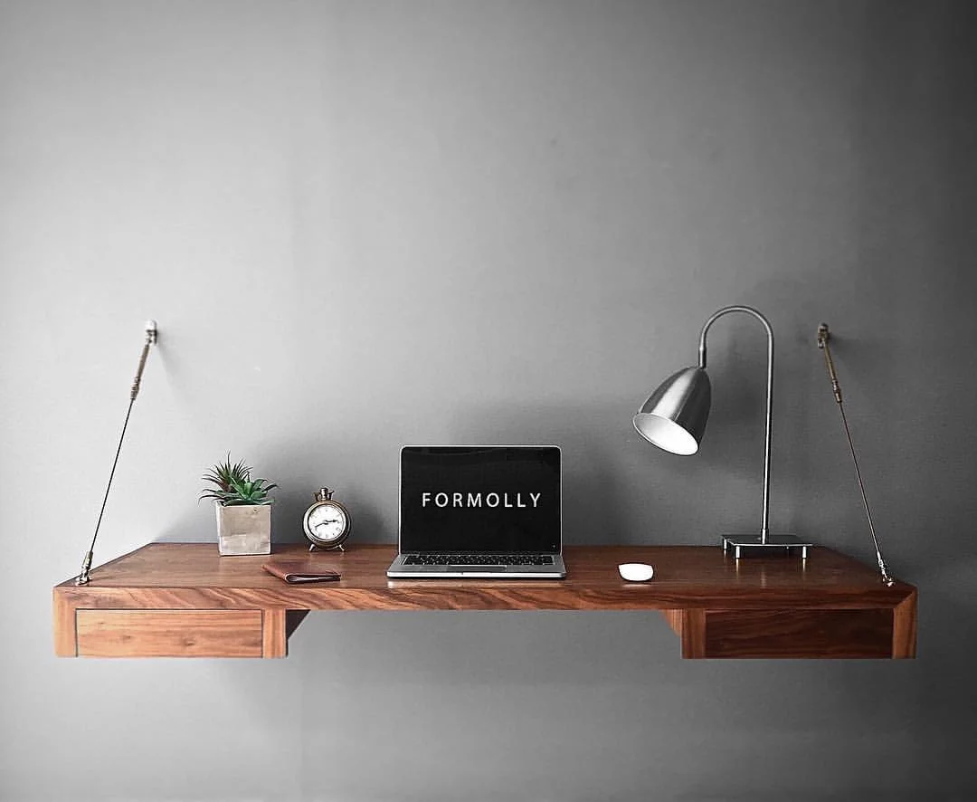 Desk with drawers.