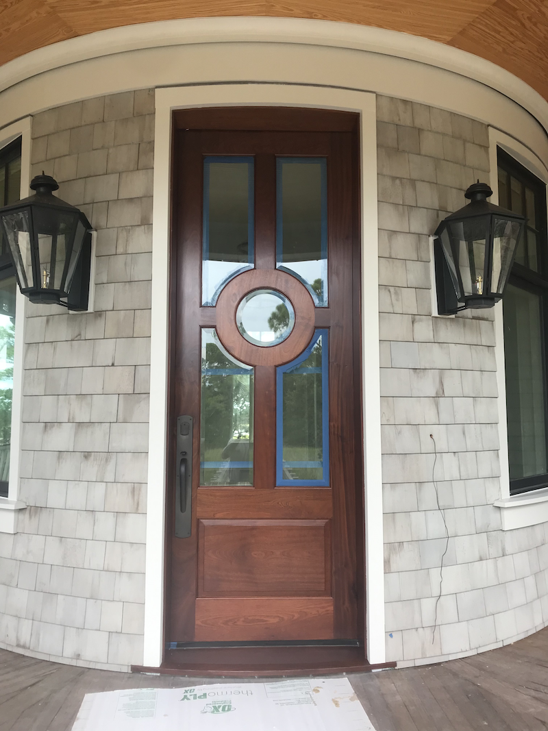 Bill's Custom Woodworking door on Kiawah