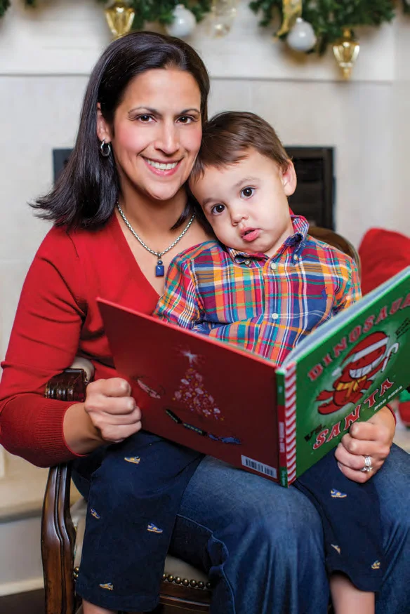 Mom Allison and 2-year-old son Bob take a book break. | Photo by Karen Seagrave