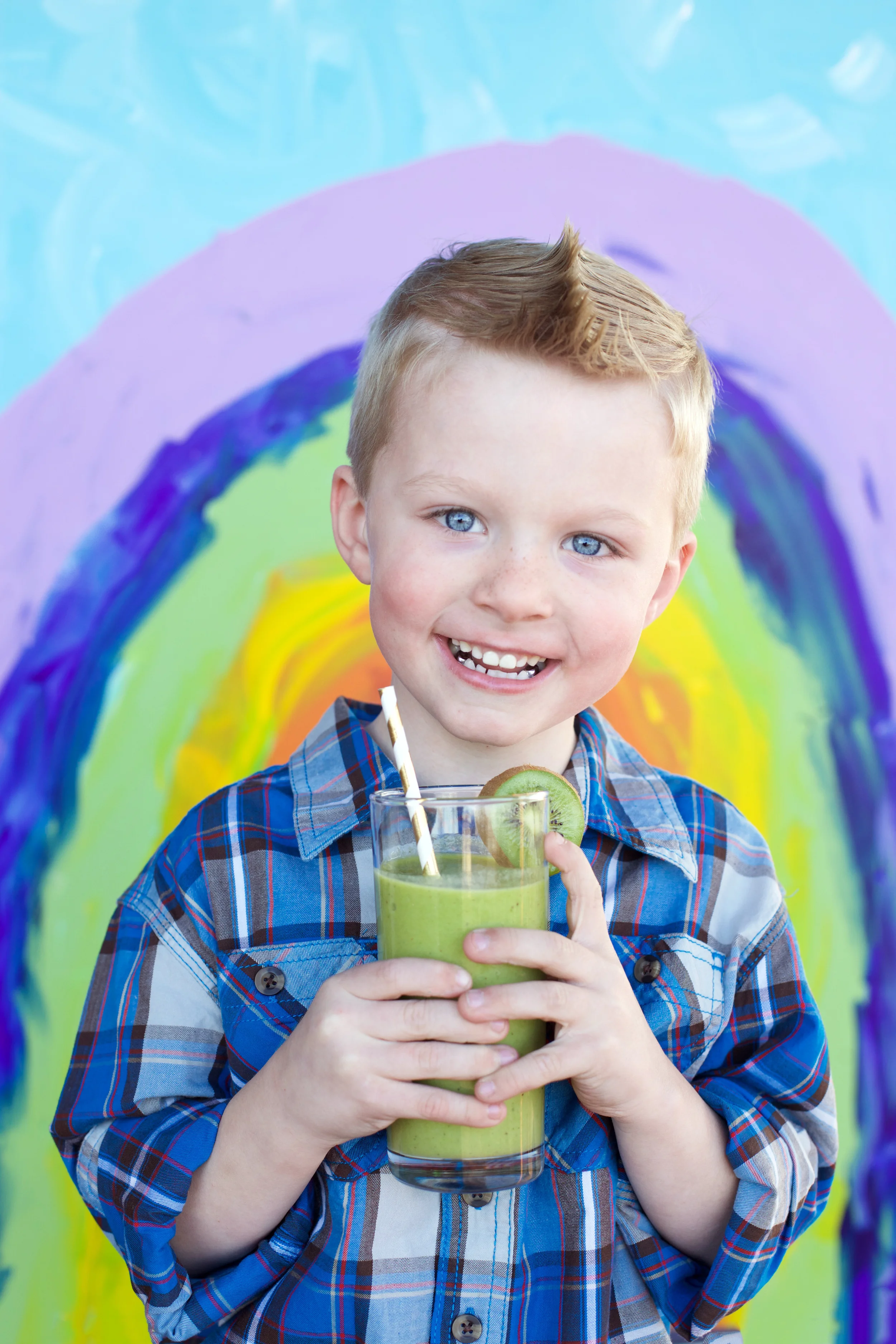 Lawson Witcher with the Lucky Leprechaun smoothie.