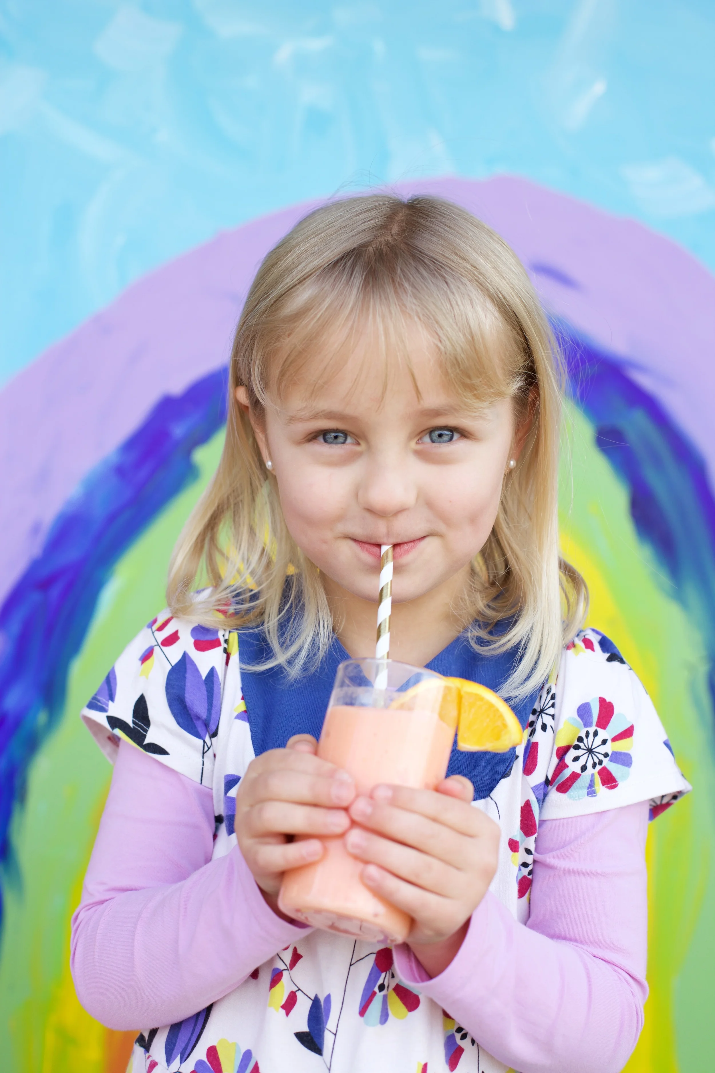 Matilda Thessing with the Breezy Bunny smoothie.