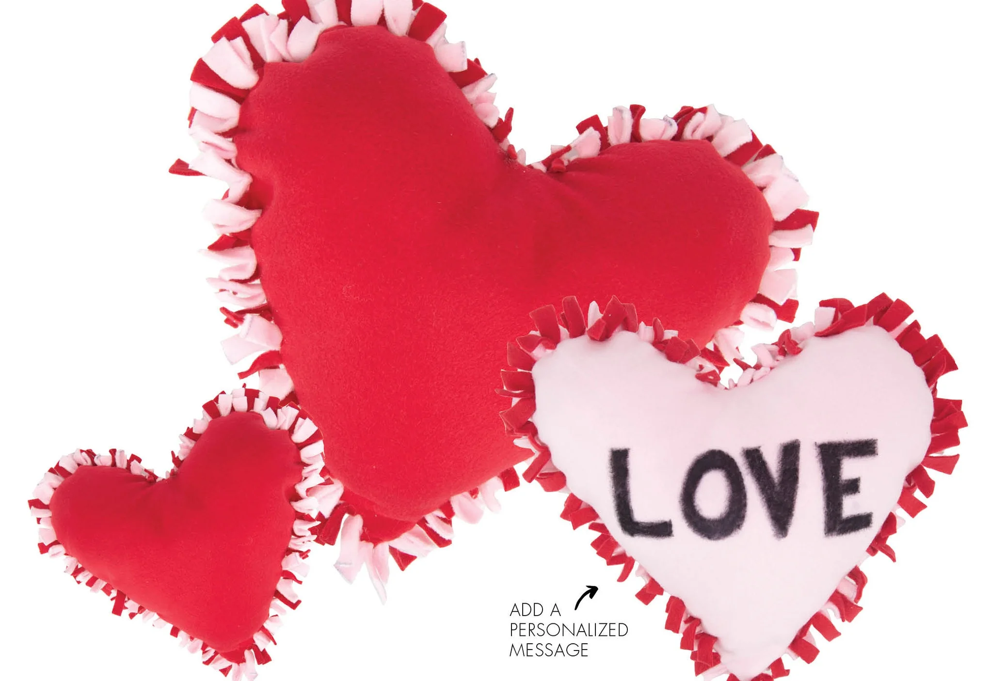 small heart shaped pillows