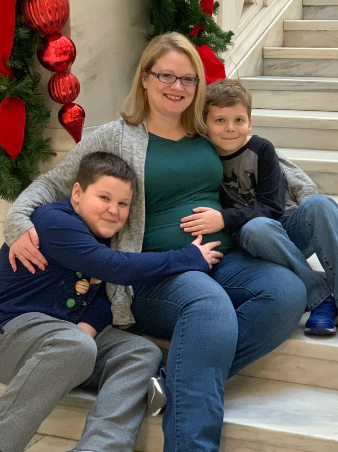 (From left) Grayson, kristin and William Lipin