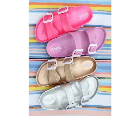 I bought these MIA shoes for my daughter to wear as pool shoes this year. They are so soft and comfy, and a more reasonably priced version of the Birkenstock Eva sandals that are so popular.