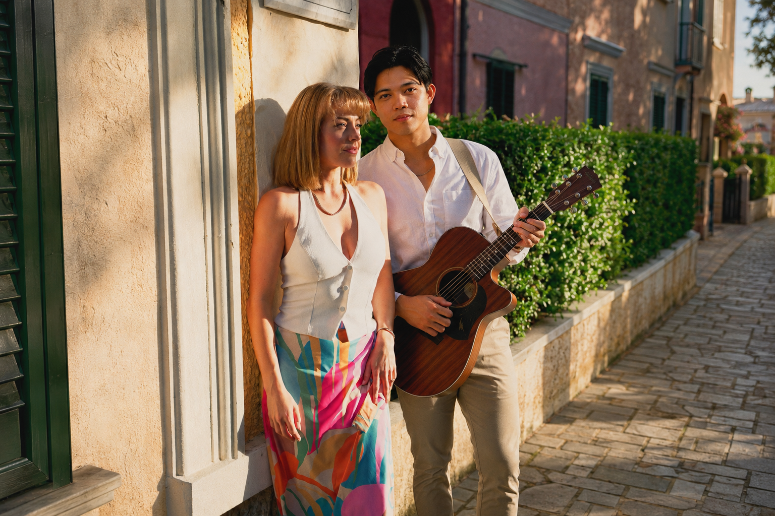 Jordan & Steph Duo performing acoustic and DJ-hybrid live entertainment for weddings and events with McGee