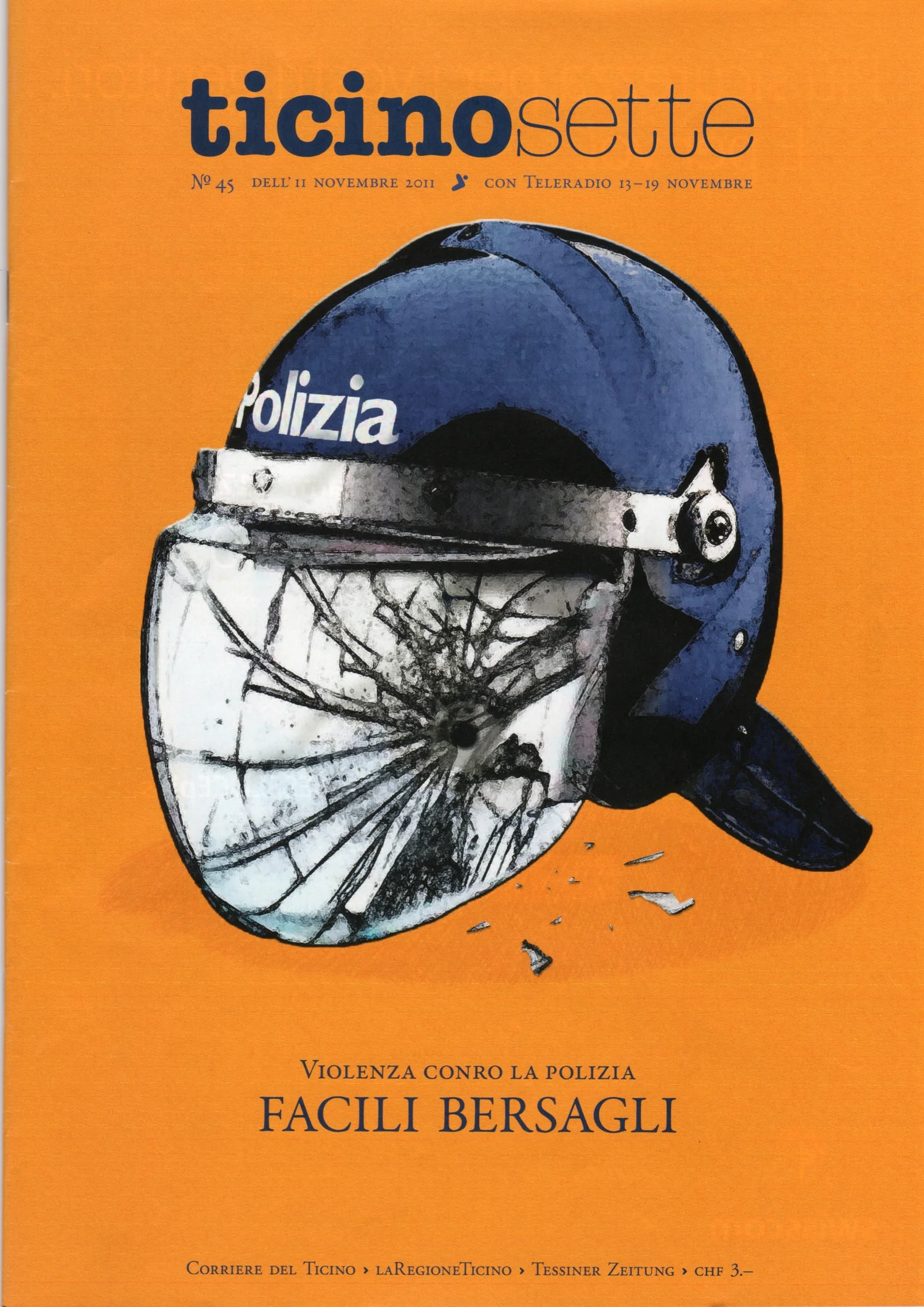 Illustrazione editoriale per la copertina di Ticino Sette
