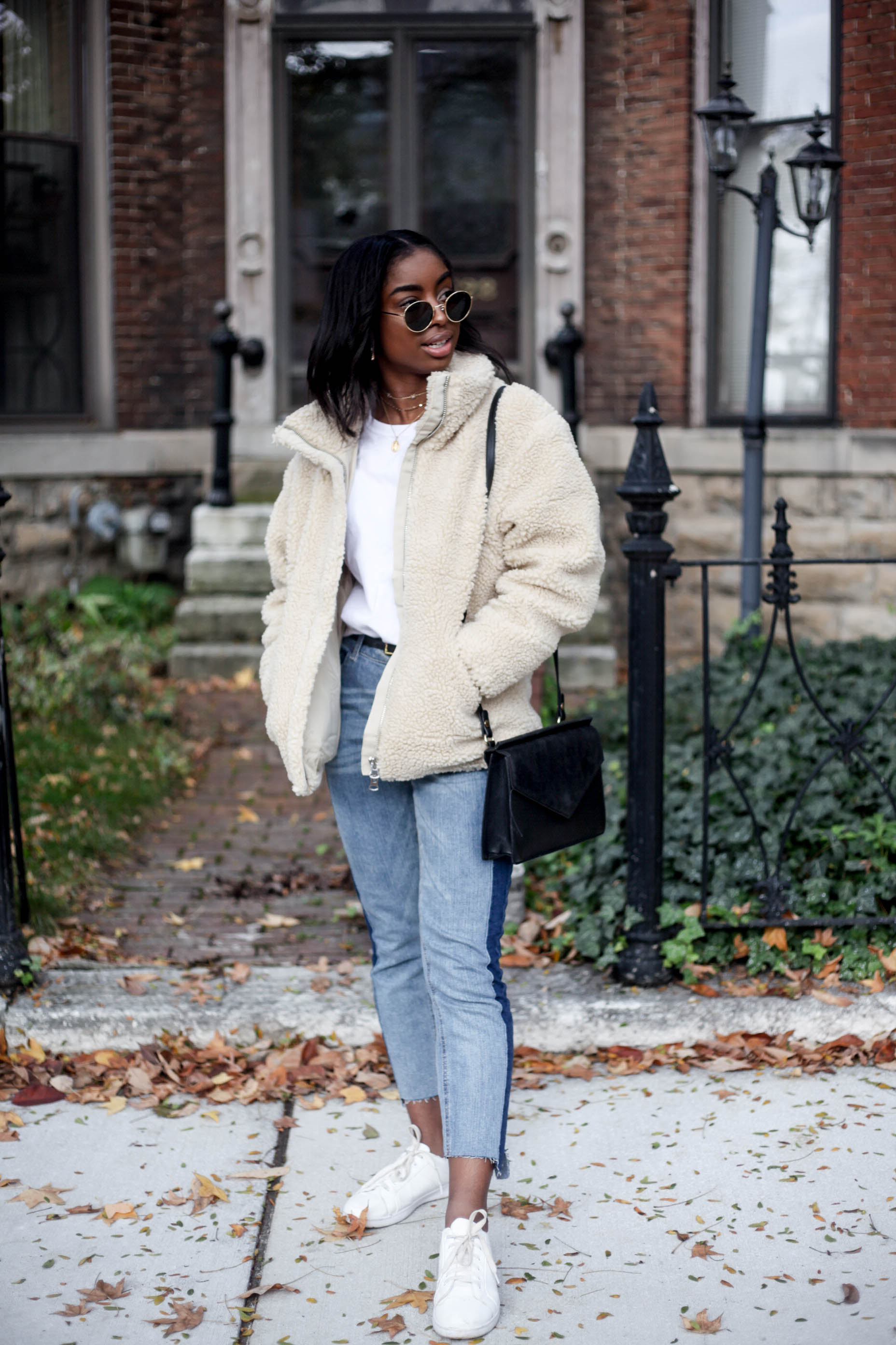 white teddy bear jacket