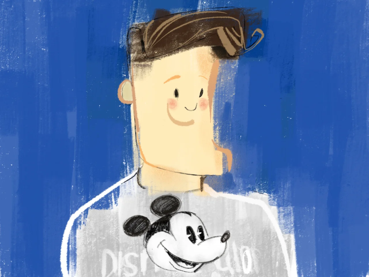 Self-portrait in my favorite sweatshirt.