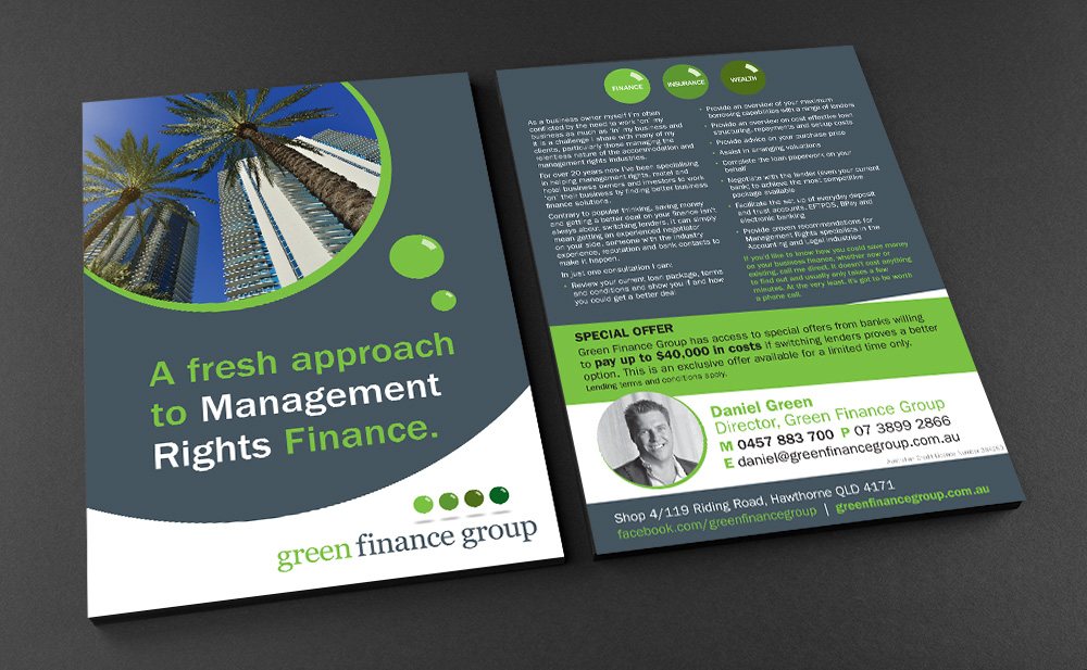 Green Finance Group A5 flyer.