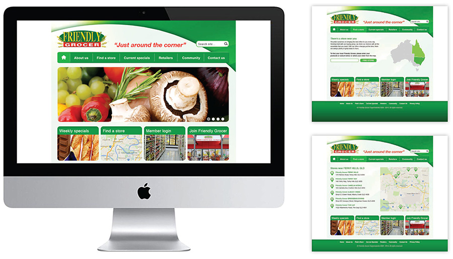 Website re-design for Friendly Grocer