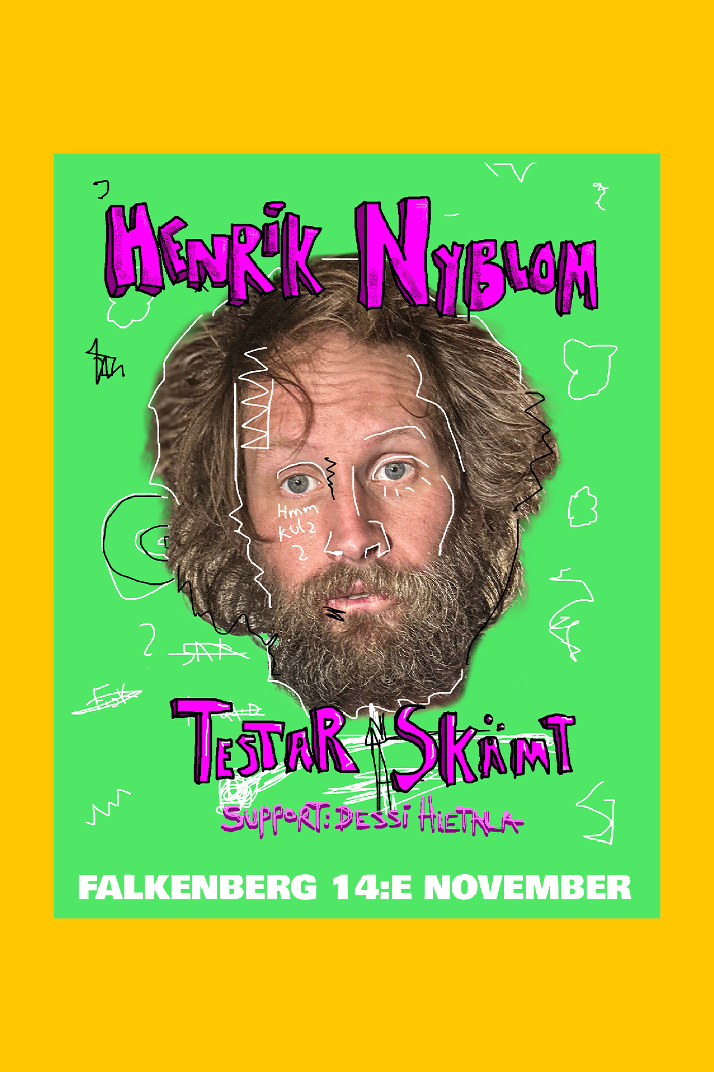 Henrik Nyblom testar skämt