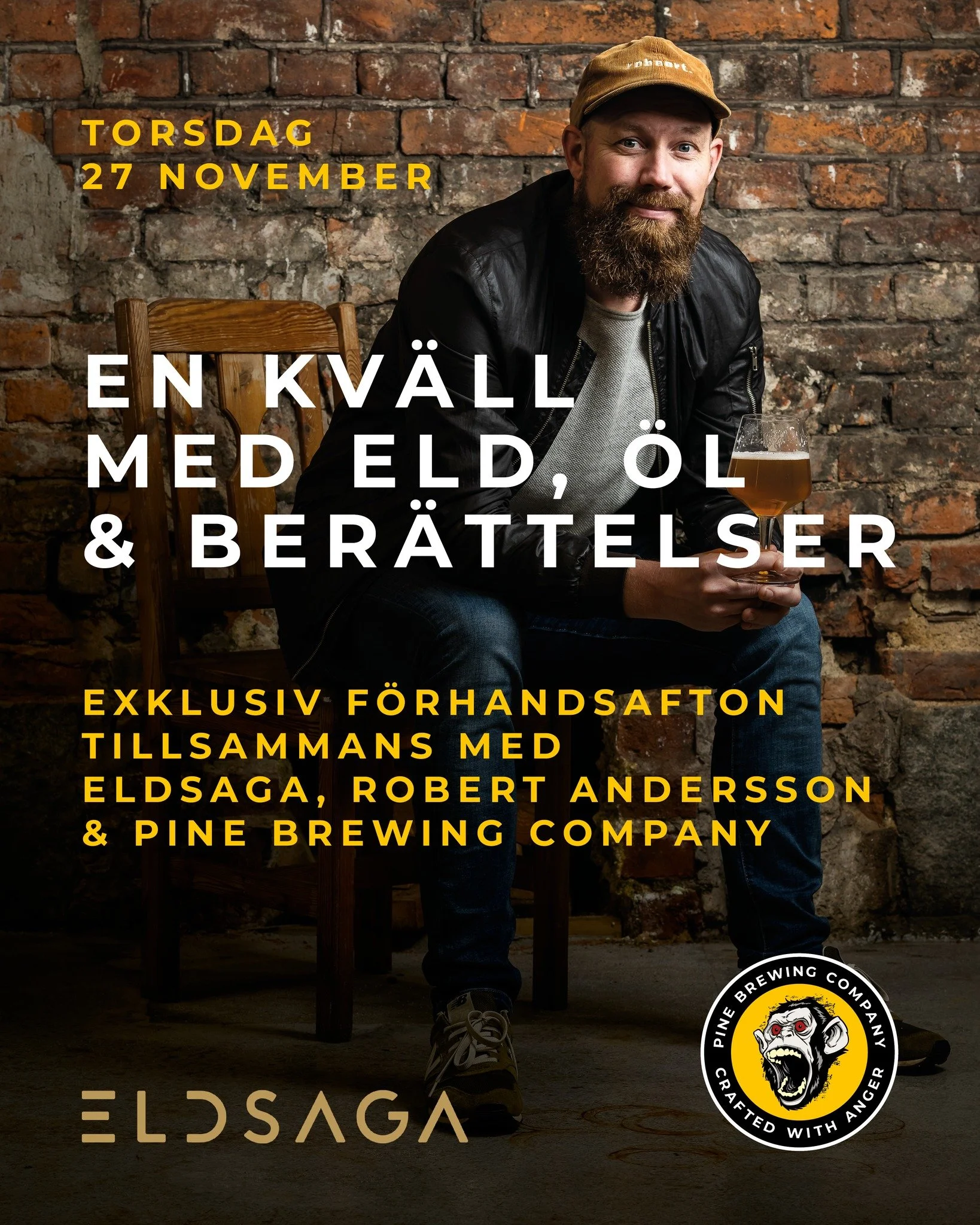 🔥 En kv&auml;ll med eld, &ouml;l och ber&auml;ttelser &ndash; exklusiv f&ouml;rhandsafton p&aring; Eldsaga

Eldsaga &ouml;ppnar d&ouml;rrarna till sin nya hemvist i den anrika, gamla K&auml;llaren Laxen i Falkenberg &ndash; och du &auml;r inbjuden t