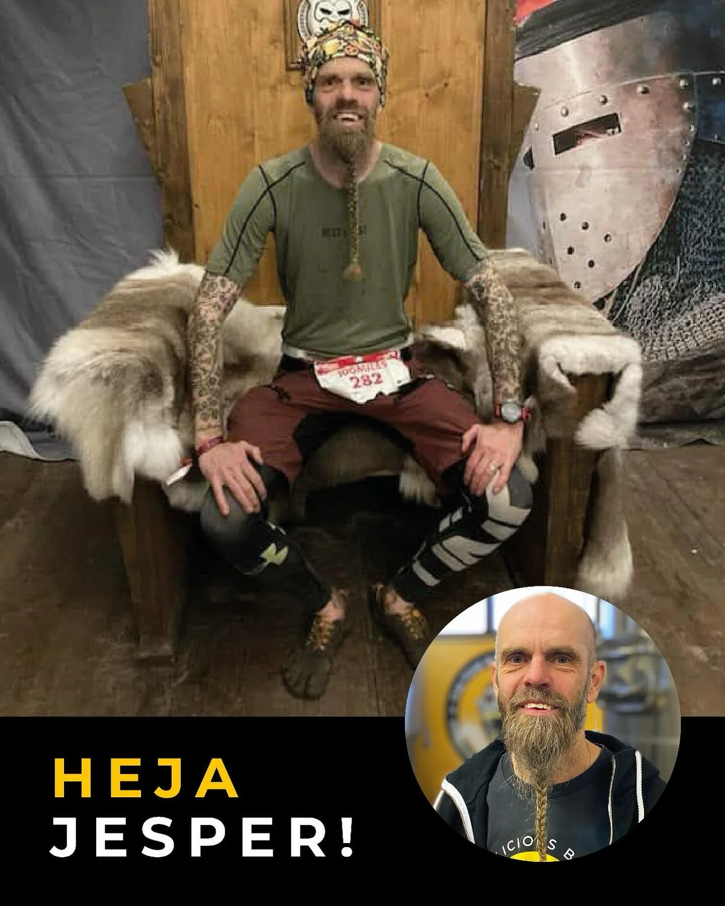 💛 HEJA JESPER!
P&aring; fredag st&aring;r Jesper p&aring; startlinjen i Kullamannen &ndash; f&ouml;r &aring;ttonde g&aring;ngen! 🏃&zwj;♂️

Kullamannen &auml;r ett av Sveriges tuffaste ultralopp: 100 miles (173 km) i kr&auml;vande terr&auml;ng med &