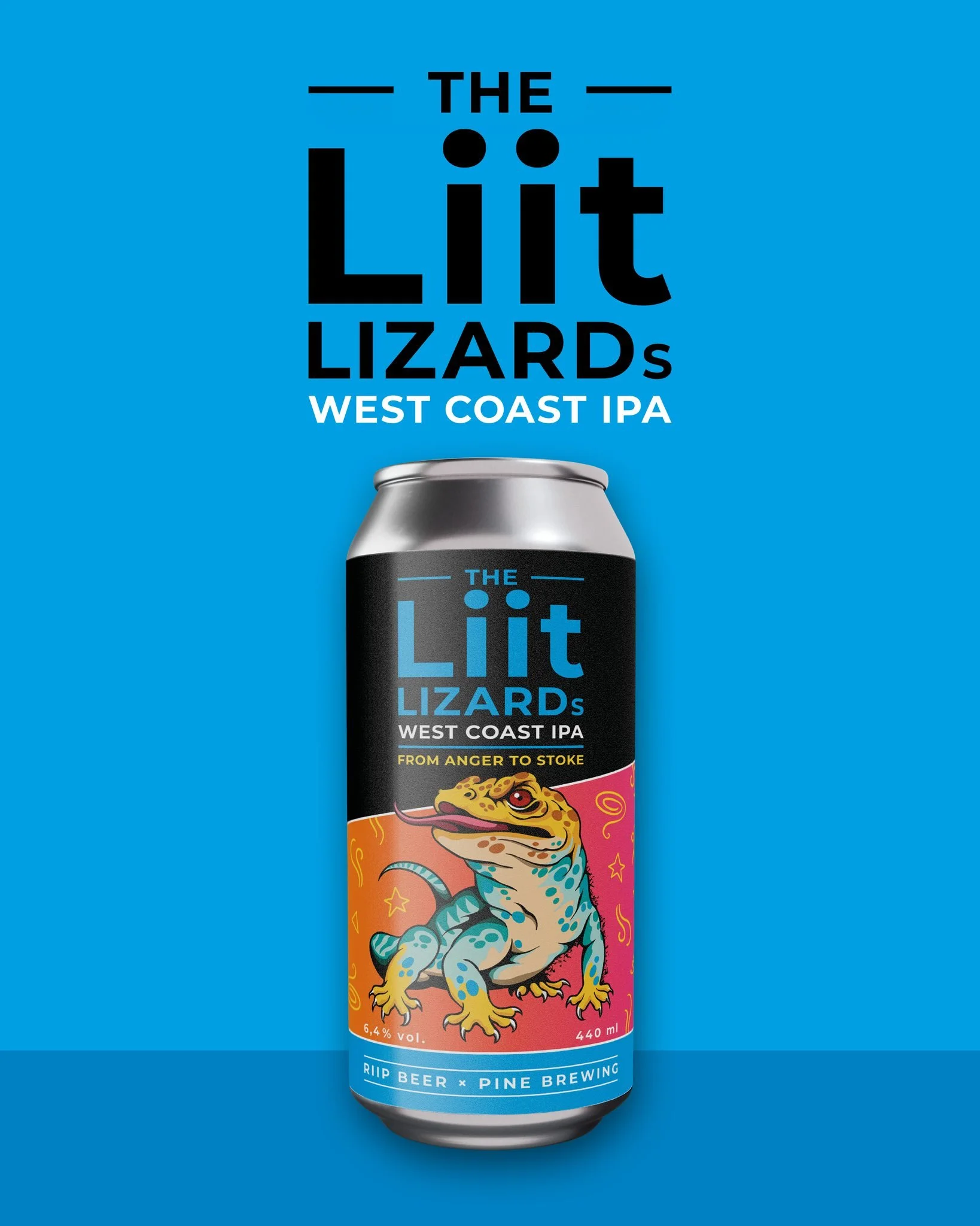 🦎 Ett historiskt samarbete som har resulterat i The Liit Lizard&rsquo;s West Coast IPA

Pine Brewing Company presenterar The Liit Lizard&rsquo;s West Coast IPA, ett unikt collab med Riip Beer Company fr&aring;n Huntington Beach. Riip &auml;r ett av 