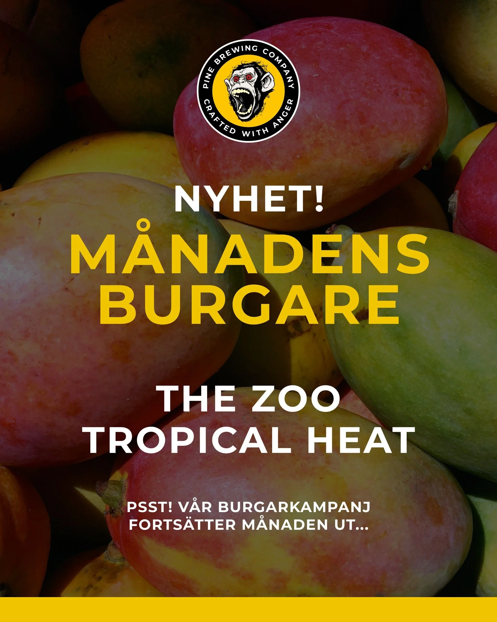 🥭 Nyhet! The Zoo Tropical Heat glider in som m&aring;nadens burgare!

🍔 Vad s&auml;gs om tv&aring; smashburgare med hemmagjord mango- och habanerodressing, mangosalsa, ost och sallad i en Potato Brioche Bun? Serveras med pommes och tre dipps&aring;