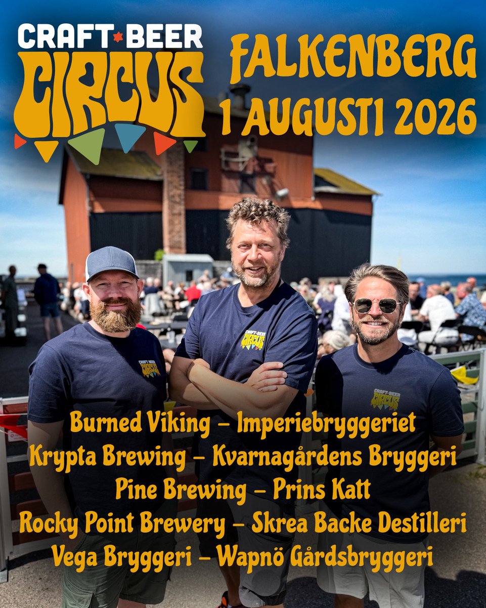 🍻 Ett event f&ouml;r alla som &auml;lskar hantverks&ouml;l - Craft Beer Circus!

🎪 1 augusti &auml;r det dags f&ouml;r den f&ouml;rsta upplagan av Craft Beer Circus i Falkenberg. Ett g&auml;ng bryggerier krattar manegen f&ouml;r att visa upp sina o