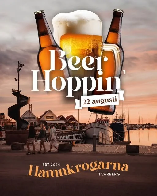 🍻 Beer Hoppin' i Varberg!

Det &auml;r snart dags igen f&ouml;r Beer Hoppin' i hamnomr&aring;det i Varberg! ⚓️🌊
I &aring;r finns vi p&aring; plats hos Rolands K&ouml;k &amp; Bar! 🍻🍔
🚶&zwj;♂️ Vandra runt i hamnomr&aring;det, prova &ouml;l av olik