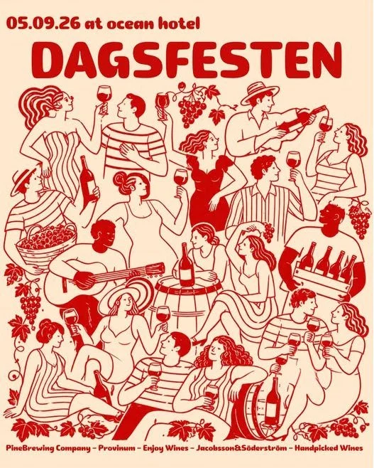 DAGSFESTEN! 🎉🍷🍺

Vi &auml;r glada &ouml;ver att vara en del av eventet Dagsfesten.
Ocean Hotel bjuder in ett g&auml;ng leverant&ouml;rer och med oss har vi v&aring;ra b&auml;sta hantverks&ouml;l och viner.

☀️ 5 september 13.00&ndash;18.00 p&aring