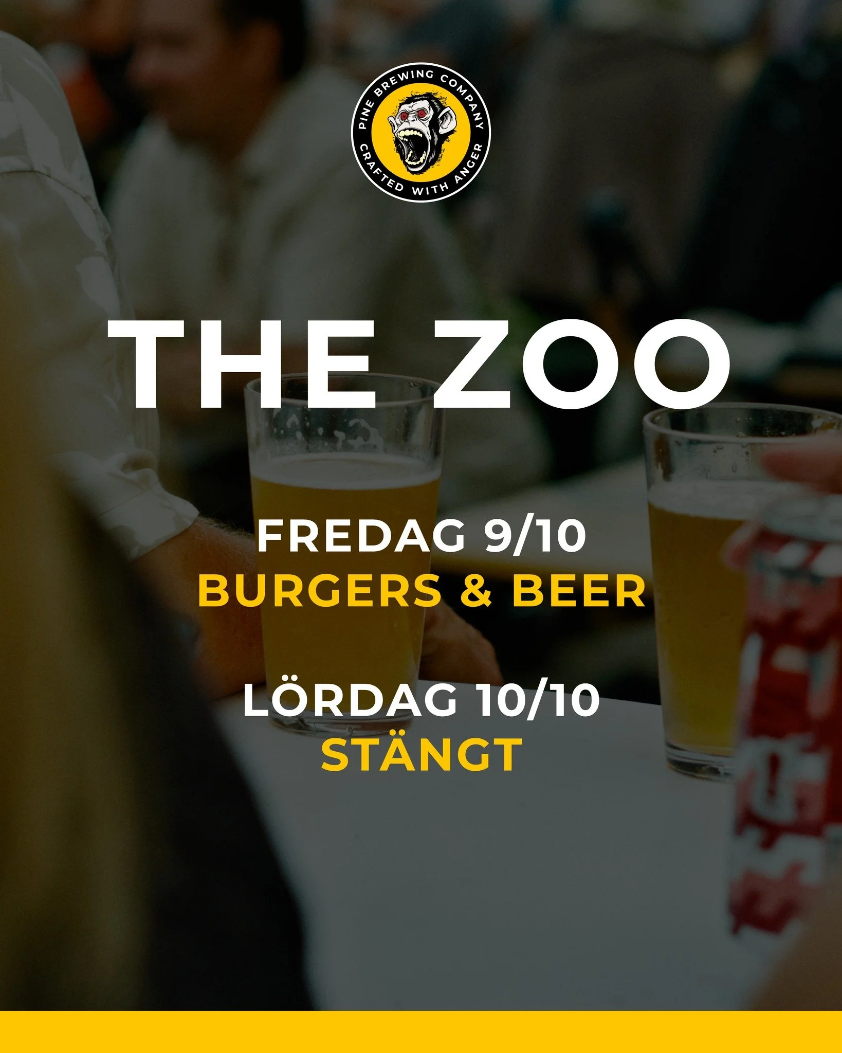 🍔 Imorgon &auml;r det dags igen, vi &ouml;ppnar portarna till Burgers &amp; Beer! Sv&auml;ng f&ouml;rbi p&aring; en avslappnad AW - goda smashburgare och dryck av alla dess slag v&auml;ntar. 🍺

P.S. P&aring; l&ouml;rdag h&aring;ller vi st&auml;ngt!