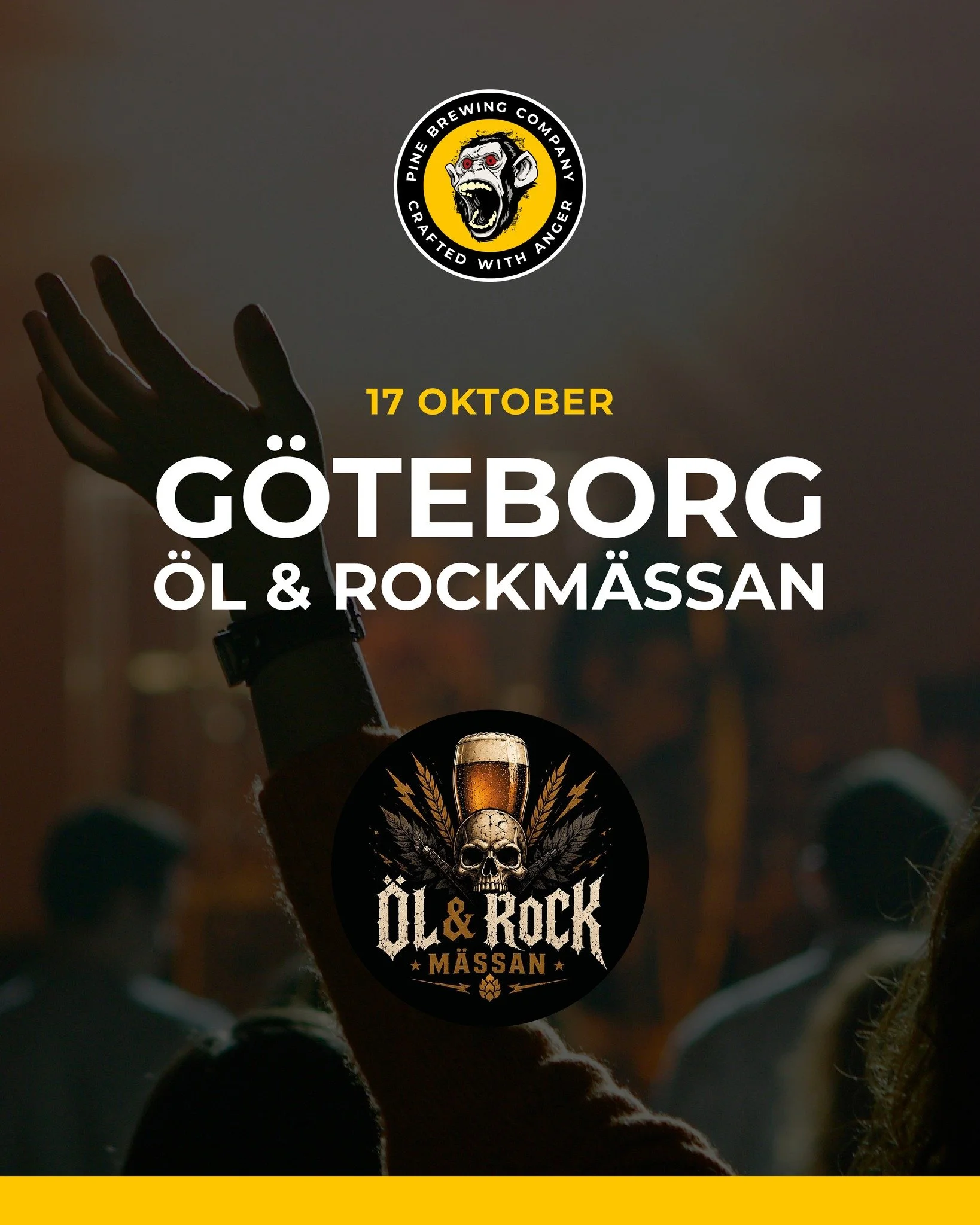 🎸🍺 Pine Brewing Company kommer till &Ouml;l &amp; Rockm&auml;ssan!

Nu p&aring; l&ouml;rdag, den 17 oktober, hittar ni oss p&aring; &Ouml;l &amp; Rockm&auml;ssan i G&ouml;teborg! En heldag med livemusik och bryggerier fr&aring;n hela Sverige. 

📅 