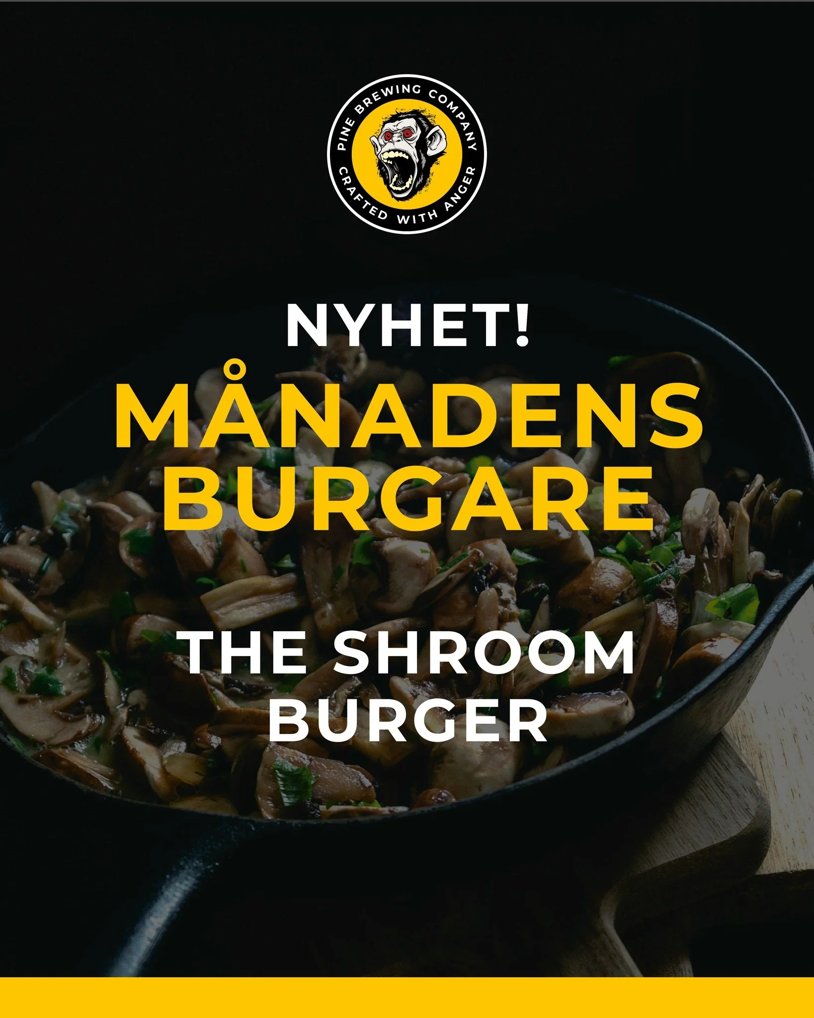🍔 NYHET! M&Aring;NADENS BURGARE &ndash; SHROOM BURGER 

Vad passar h&ouml;sten b&auml;ttre &auml;n svamp? 🍂 Teresa har varit kreativ i k&ouml;ket igen och skapat m&aring;nadens burgare &ndash; Shroom Burger! 

🍔 Potato brioche bun
🥩 200 g n&ouml;