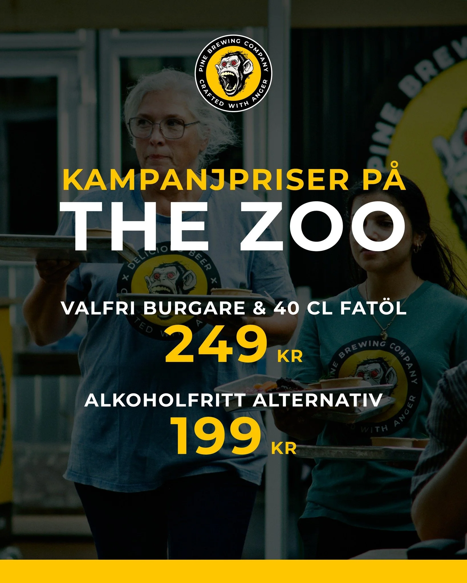 🎉 HELGKAMPANJ P&Aring; RESTAURANGEN!

🍻 Valfri burgare + 40 cl fat&ouml;l &ndash; 249 kr
🥤Valfri burgare + alkoholfritt alternativ &ndash; 199 kr 

&Ouml;ppet fredag &amp; l&ouml;rdag, 17-22
Varmt v&auml;lkomna att boka bord! 
https://www.pinebrew