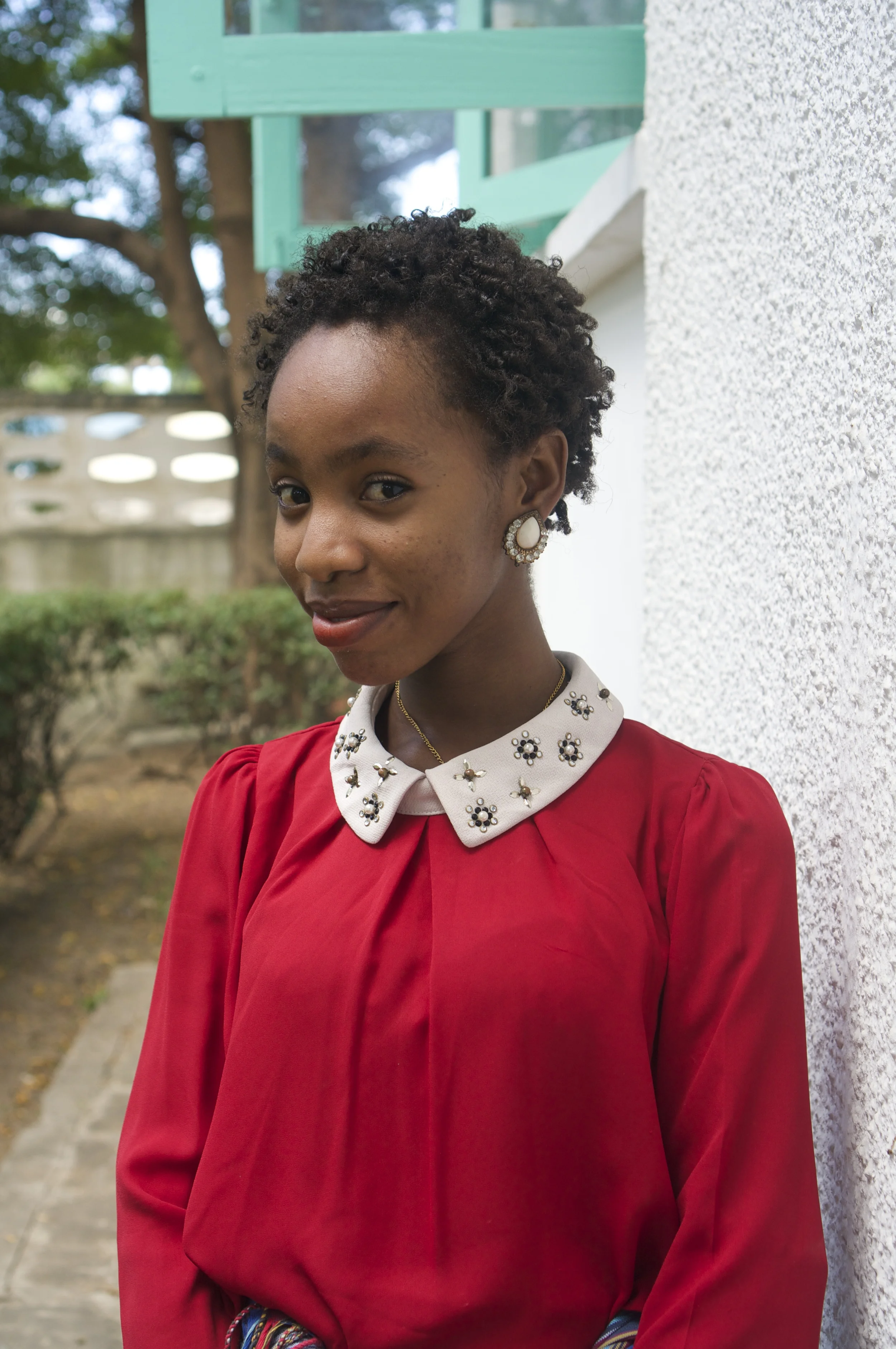 Rehema Age: 21 Favorite Food: rice and chicken, bananas and beef Favorite Thing to Sew in Sifa Threads: yoyos (flowers Favorite Color: pink Favorite Verse: Philippians 4:6