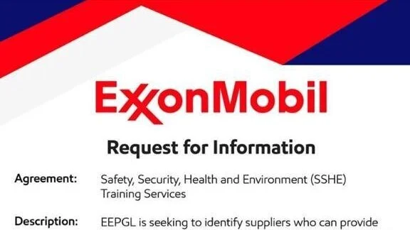 Exxon Request for Information: Safety, Security, HSE Training Services