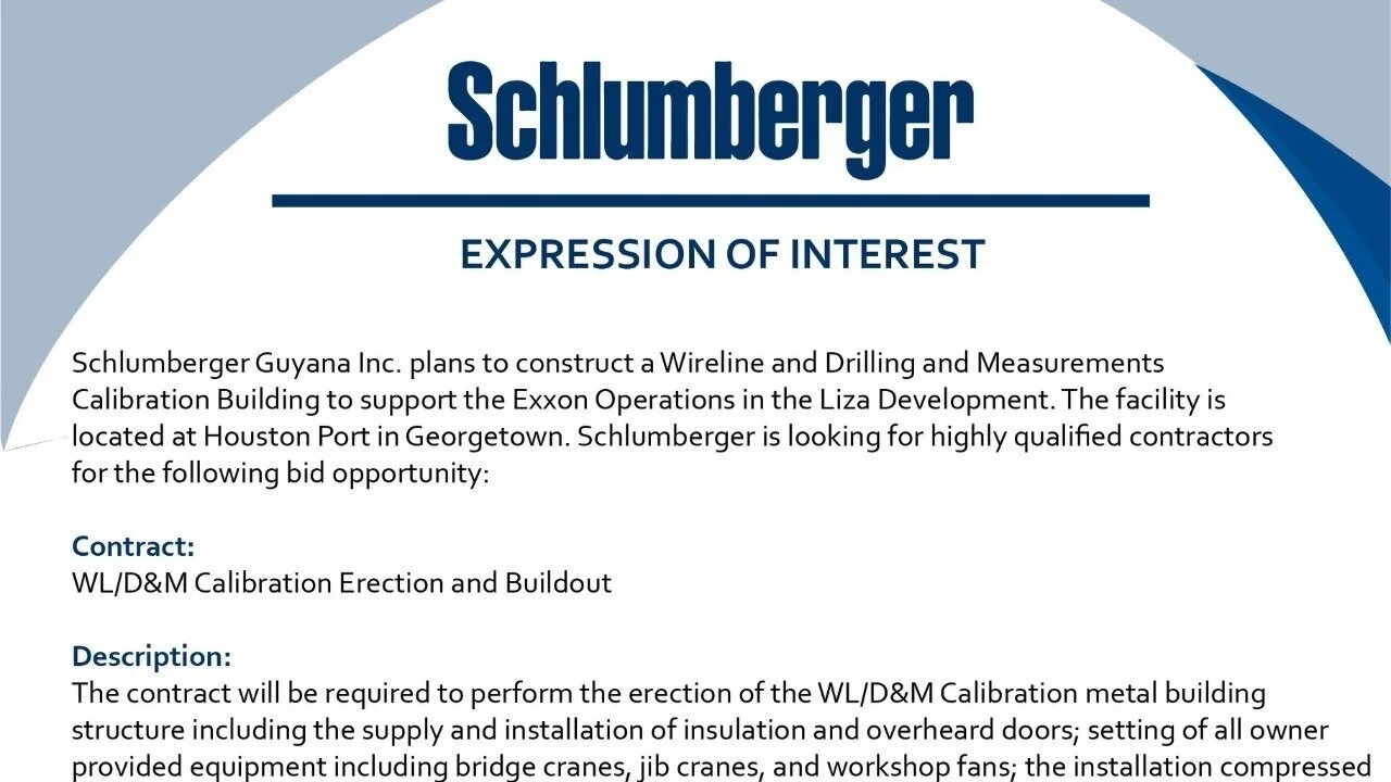 Schlumberger (Guyana) Expression of Interest