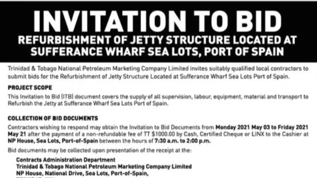 Invitation to Bid: NP Refurbishment of Jetty Infrastructure 