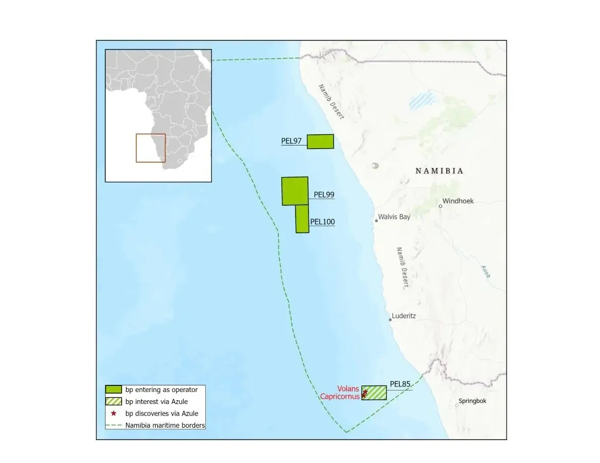 bp acquires interest in three Namibian exploration blocks