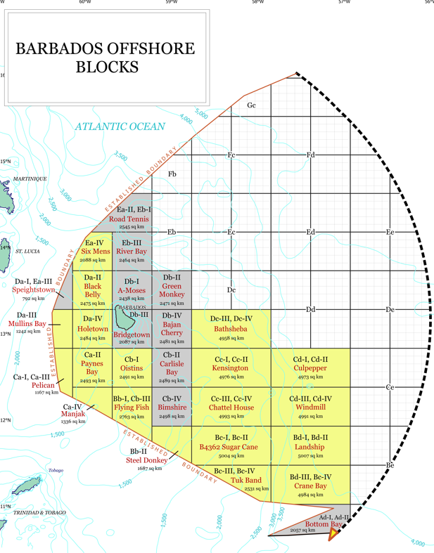 Barbados puts 19 offshore blocks out to tender