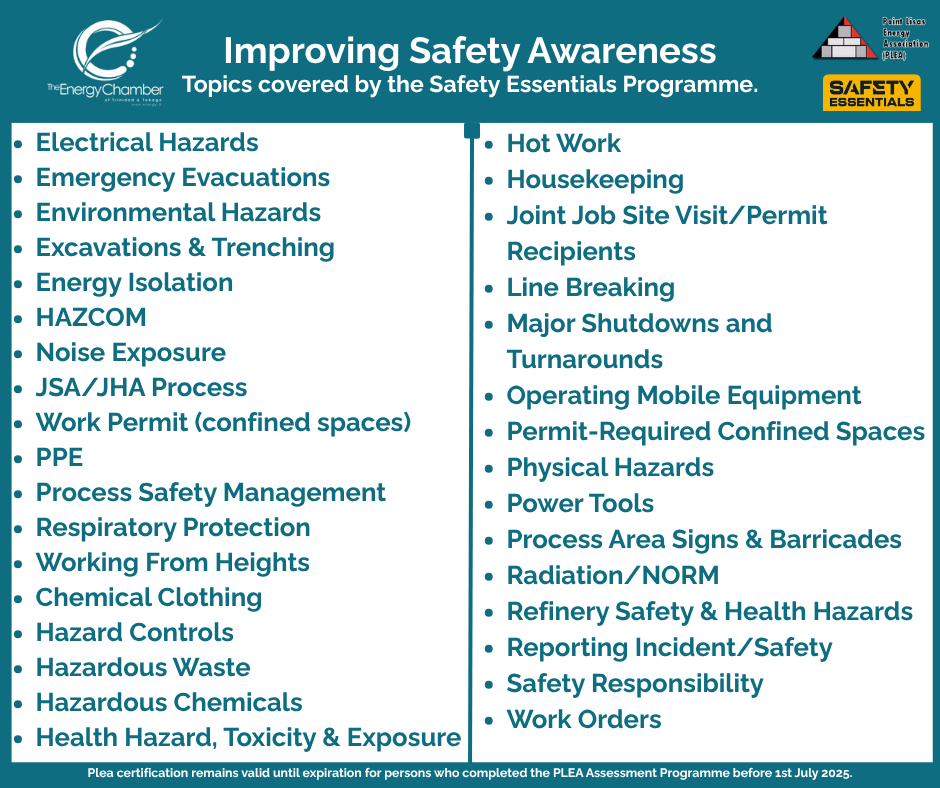 Safety Essentials — Energy Chamber of Trinidad and Tobago
