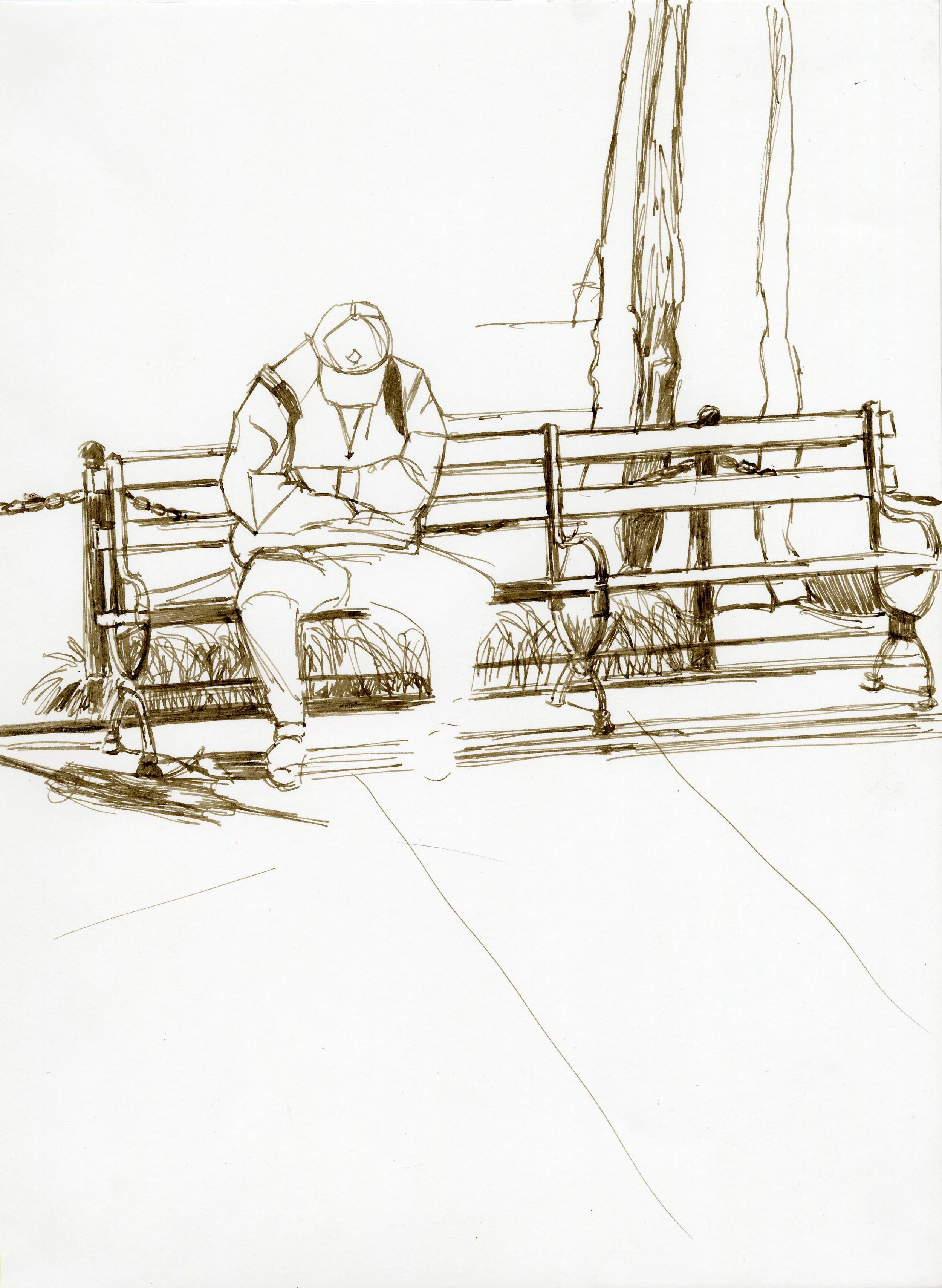 Ink on paper, 12" x 9"