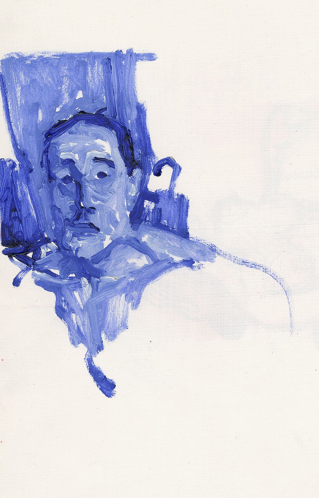 Blue Étienne, July 5, 2020 #1 (30-min. painting)