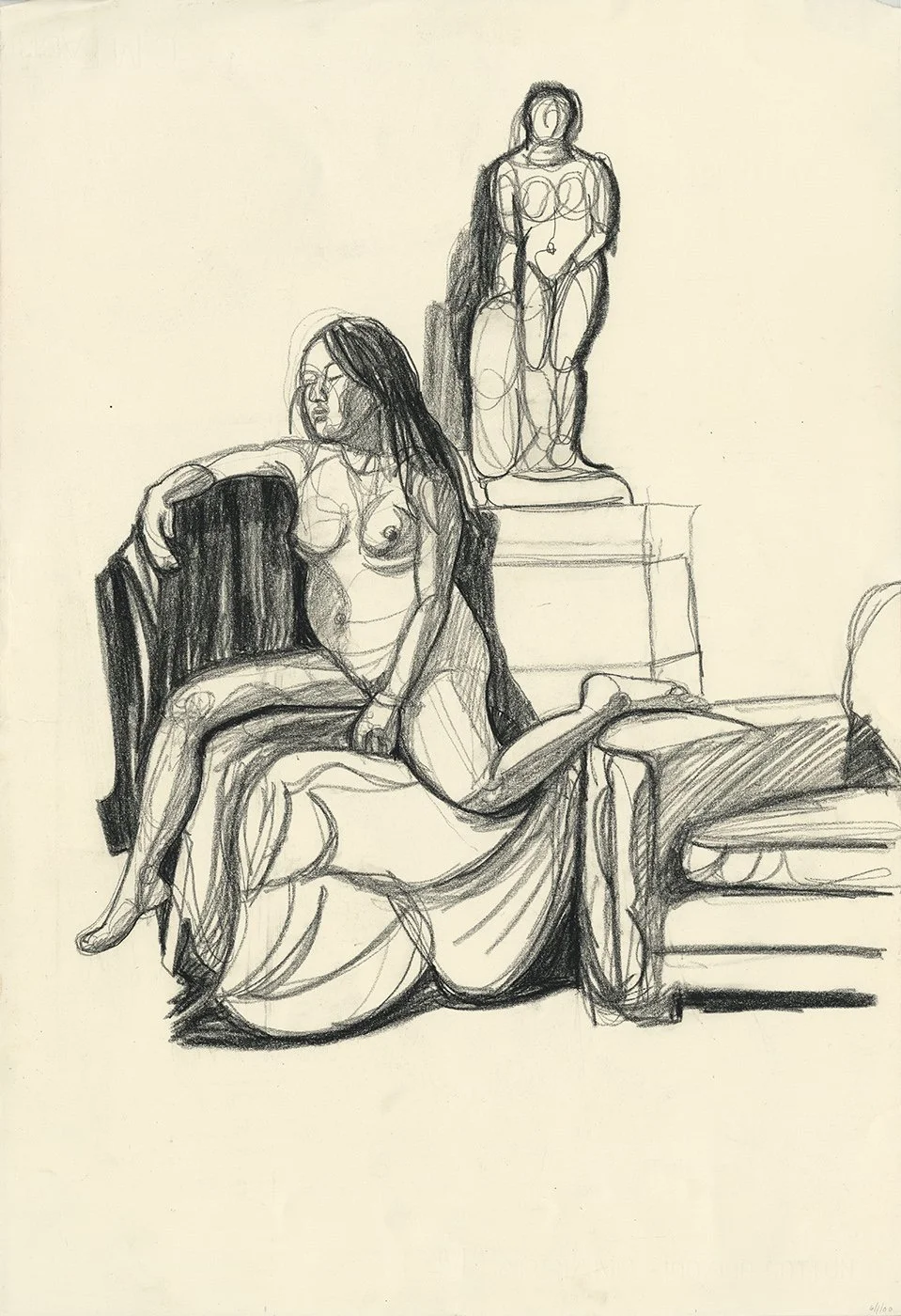 Figure with Figure (Black Conté)