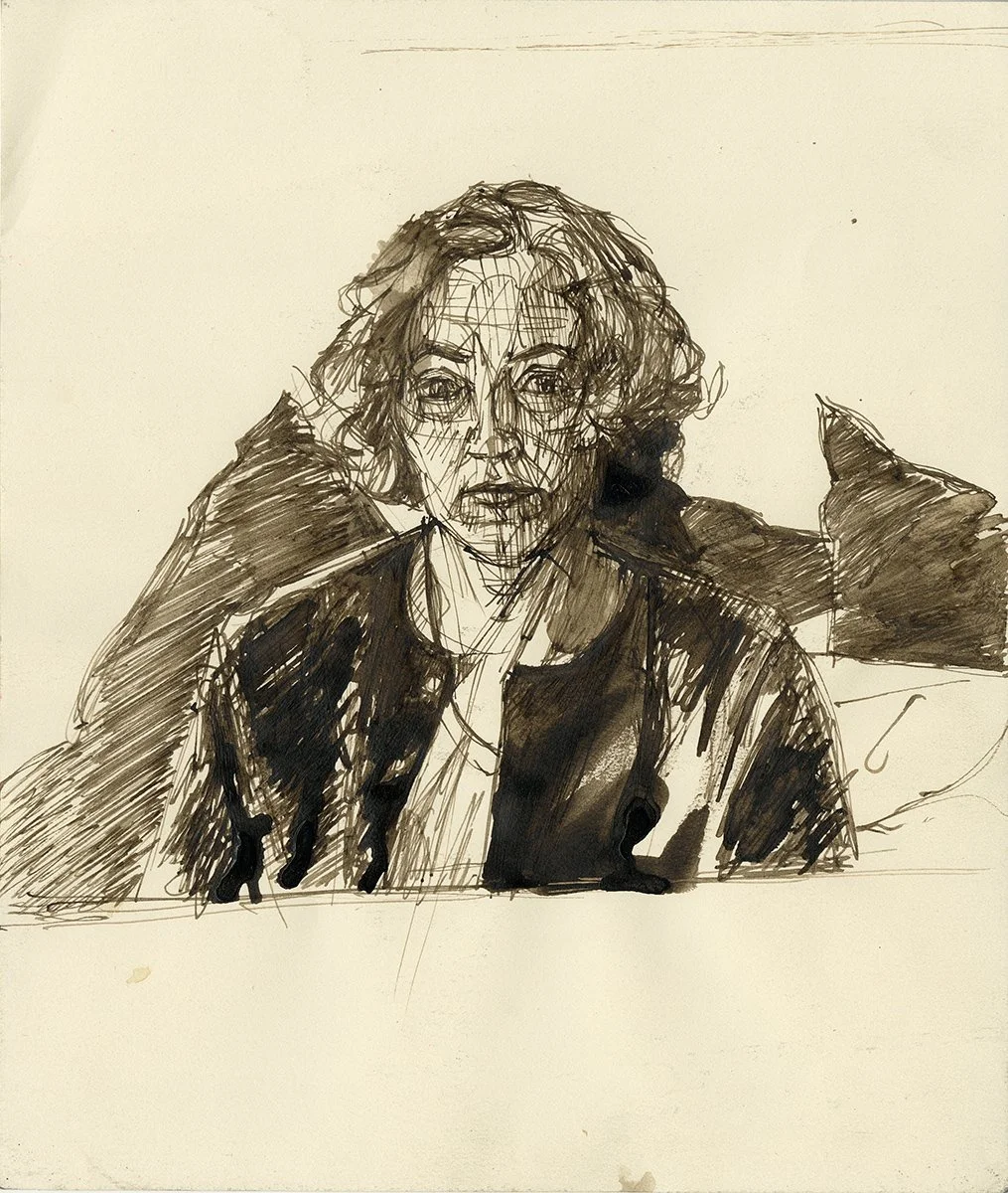 Self-portrait in Brown Ink